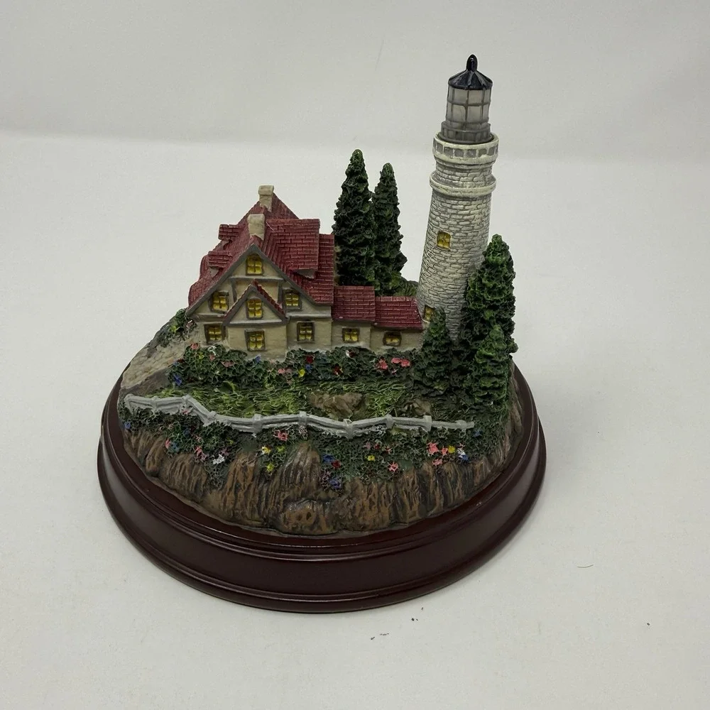 Vintage 1999 Thomas Kinkade Battery Lighted Lighthouse - Clearing Storms